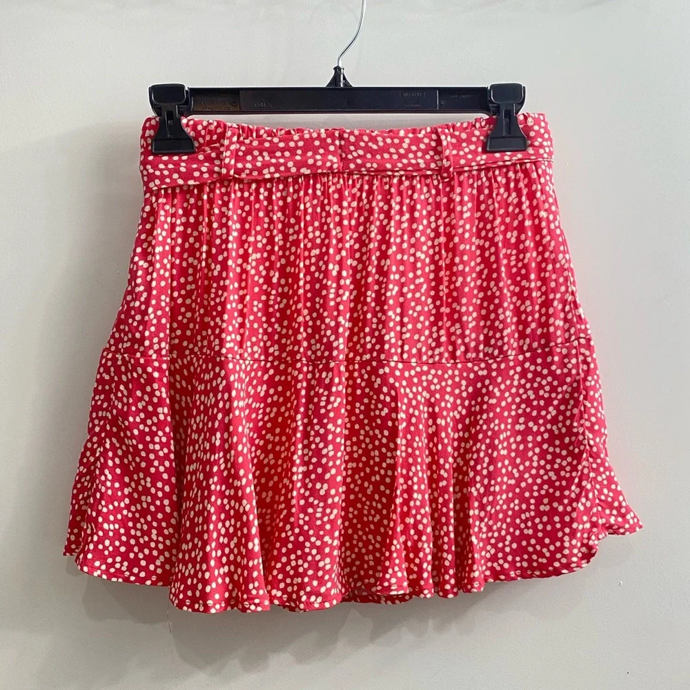 NWT URBAN Romantics Small Pink & White Ruffle Belted Mini Skirt Skort - Picture 2 of 6
